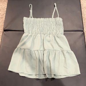 Light Army Green Blouse Tank